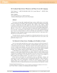 Do You Speak Open Science? Resources and Tips to Learn the Language