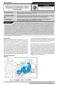 Zoology Biodiversity and Conservation Status of Ichthyofauna