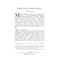 Balbillus and the Method of Aphesis Martin Gansten