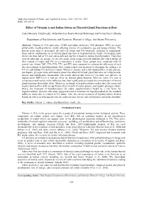 Biological and Biochemical Studies on the Effect of Vitamin a And