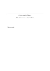 Computability Theory