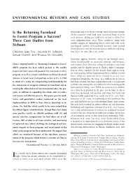 ENVIRONMENTAL REVIEWS and CASE STUDIES Is the Returning