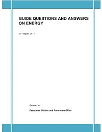 Guide Questions and Answers on Energy