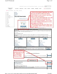 Java SE Downloads Page 1 of 2