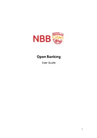 Open Banking User Guide