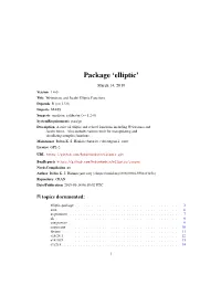 Package 'Elliptic'