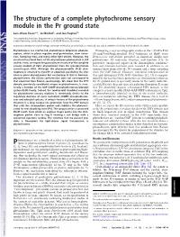 The Structure of a Complete Phytochrome Sensory Module in the Pr Ground State