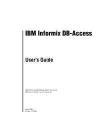 IBM Informix DB-Access User's Guide
