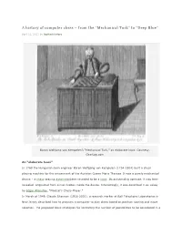 Mechanical Turk“ to —Deep Blue“