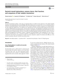 Bacterial Steroid Hydroxylases: Enzyme Classes, Their Functions and Comparison of Their Catalytic Mechanisms