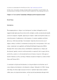 Caste and the Conundrum of Religion and Development in India1 David