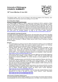 Council Summary