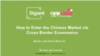 Cross-Border E-Commerce