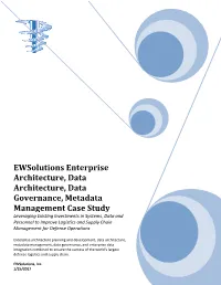 Ewsolutions Enterprise Architecture, Data Architecture, Data
