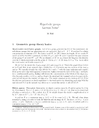 Hyperbolic Groups Lecture Notes∗