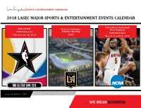 LASEC 2018 Master Calendar