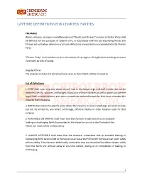Laytime Definitions for Charter Parties