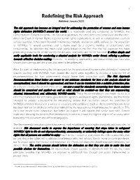 Redefining the Risk Approach Published: January 2021
