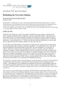 Rethinking the Two-State Solution