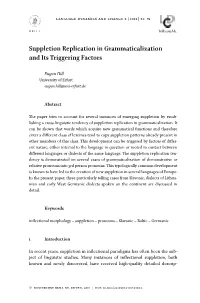 Suppletion Replication in Grammaticalization and Its Triggering Factors