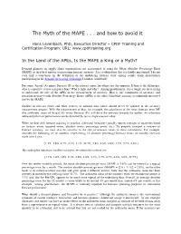 The Myth of the MAPE . . . and How to Avoid It