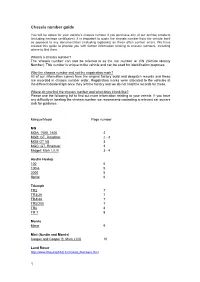 1 Chassis Number Guide