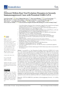 Different Within-Host Viral Evolution Dynamics in Severely Immunosuppressed Cases with Persistent SARS-Cov-2