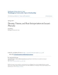 Dreams, Visions, and Their Interpretation in Lucan's &lt;I&gt;Pharsalia&lt;/I&gt;