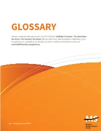 GLOSSARY Glossary Adapted with Permission from R