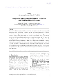 Integration of Renewable Energies for Trolleybus and Mini-Bus Lines in Coimbra