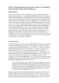 Notes on Tribal Boundaries with Particular Reference to the Boundary Between the Bratauolung and the Bunurong (1)