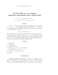 On the Julia Set of a Typical Quadratic Polynomial with a Siegel Disk