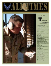 Table of Contents