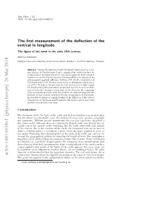 The First Measurement of the Deflection of the Vertical in Longitude