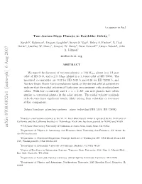 Two Jovian-Mass Planets in Earthlike Orbits