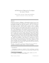 An Evaluation of Interaction Paradigms for Active Objects