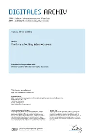 Factors Affecting Internet Users