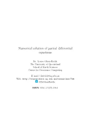 Numerical Solution of Partial Differential Equations