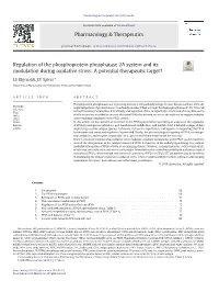 Regulation of the Phosphoprotein Phosphatase 2A System and Its Modulation During Oxidative Stress: a Potential Therapeutic Target?