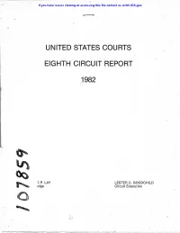United States Courts Eighth Circuit Report 1982