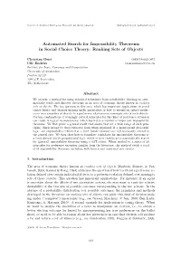 Automated Search for Impossibility Theorems in Social Choice Theory: Ranking Sets of Objects