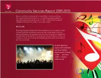 Community Services Report 2009-2010