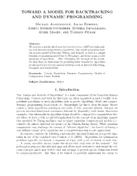 Toward a Model for Backtracking and Dynamic Programming