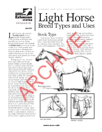 Breed Types and Uses ANR-899