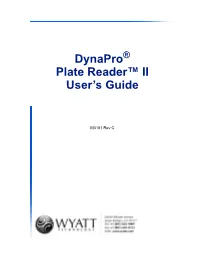 Dynapro® Plate Reader™ II User's Guide