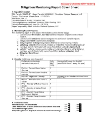 Foster Creek Wetland Mitigation Bank 2016 Monitoring Report