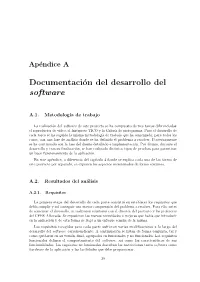 Documentación Del Desarrollo Del Software