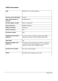 Guidance for the Format and Content of the Protocol of Non-Interventional