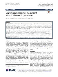 Multimodal Imaging in a Patient with Prader–Willi Syndrome Mohamed A