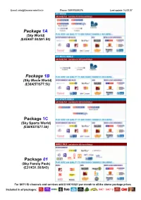 Sky Price Matrix2007-8
